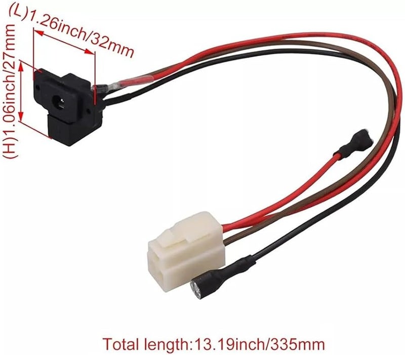 Childrens Electric Car Charger Socket 6V 12V 24V Round Port with Wiring Harness 17A Fuse - Image 4